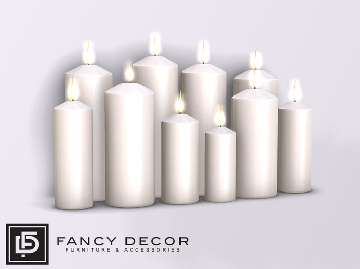 Fancy Decor: Pillar Candles (white)