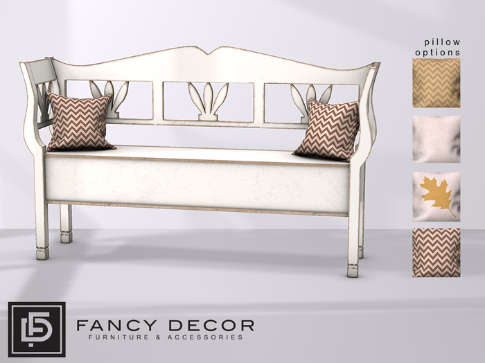 Fancy Decor: Hasting Bench (white)