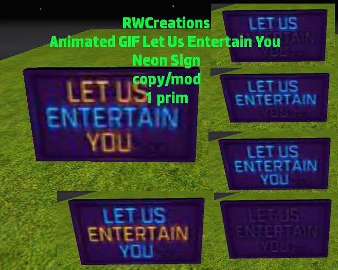 Animated GIF Let Us Entertain You Neon Sign BOX