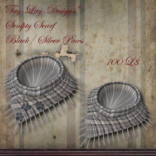 *Tay-Lay-Designs Sculpty-Scarf Black