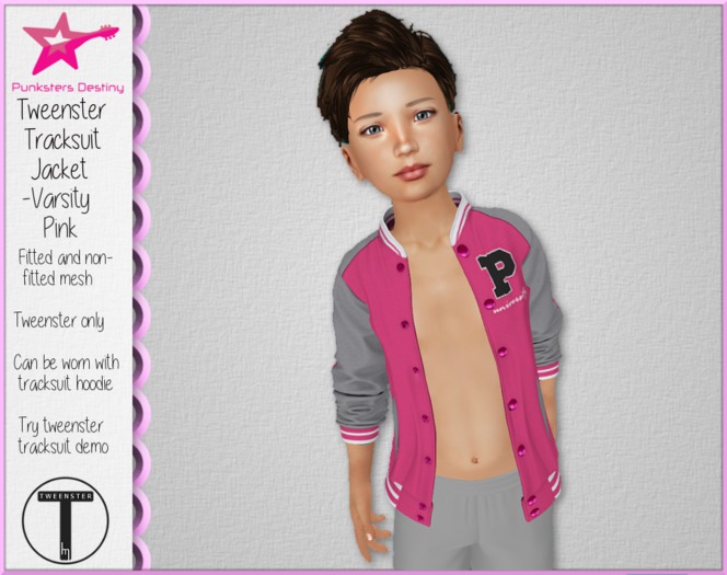 *PD* Varsity Tracksuit Jacket- Pink