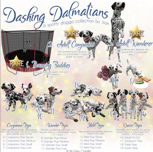 JIAN Dashing Dalmatians 1. Bouncing Buddies Box RARE