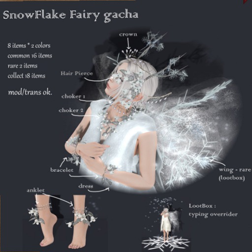 *N*SnowFlake Fairy Bracelet #b<box>