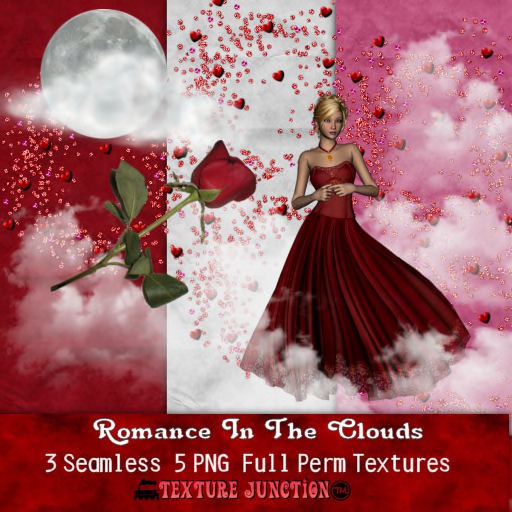 Romance In The Clouds Texture Set  Love,Wedding,Valentine