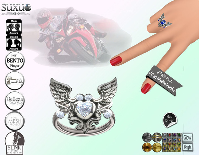 ! SuXue ! Mesh Bento Classic Ring Harley Female{Copy}