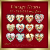 Vintage Valentine Hearts 1