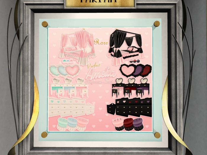 parfait. Amelia Bedroom Suite - Dresser .white+blue.