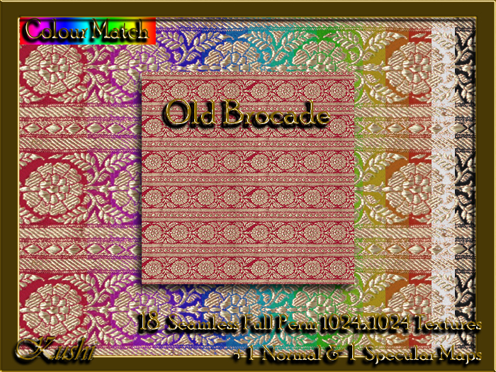 !Kushi! OldBrocade Textures -WEAR TO UNPACK