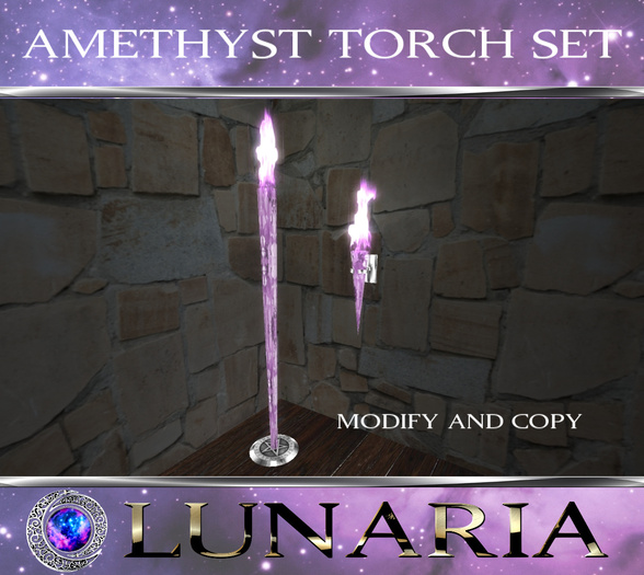 Amethyst Torch Set