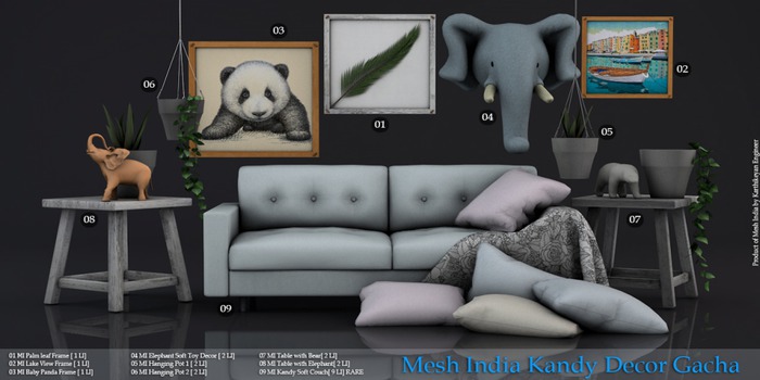 08 MI Table with Elephant[ 2 LI]