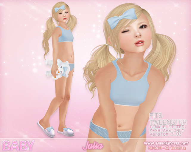 :*BABY*: {TWEENSTER} Julia - Blue (Night set / Underwear)