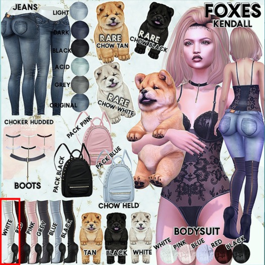 Foxes - Kendall - Boots - White