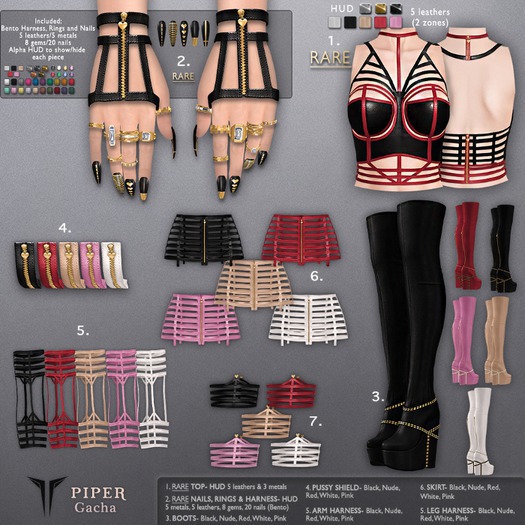 **RE** Piper full Set White inclus 2 RARE