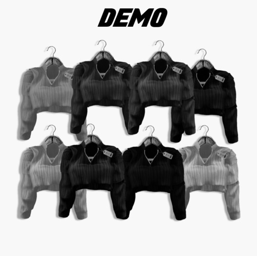 DEMO {ABC} Knitted Crop Top/Shorts