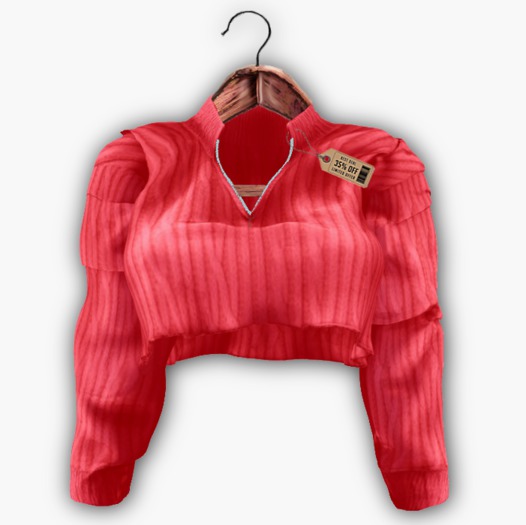 {ABC} Knitted Crop Top Pink