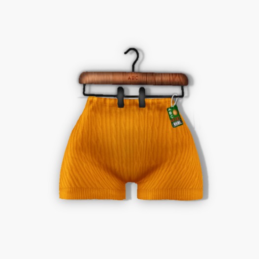 {ABC} Knitted Shorts Mustard