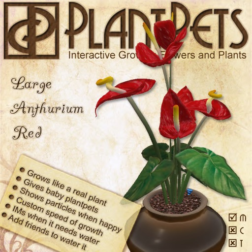 PlantPet Seed [Large Anthurium *Red*]
