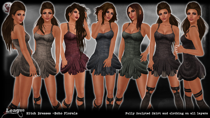 *League* Hitch Dress -Florals- Fatpack 