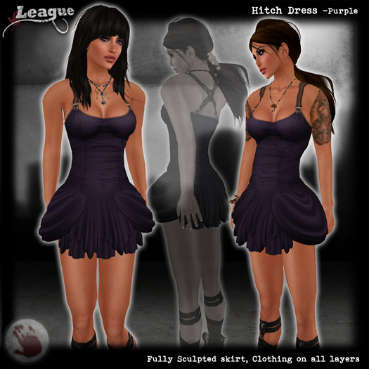 *League* Hitch Dress -Purple 
