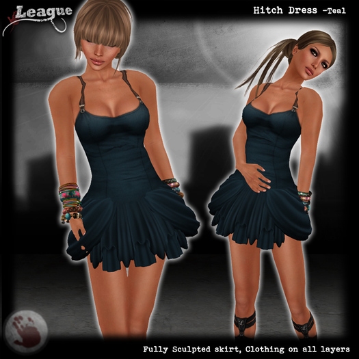 *League* Hitch Dress -Teal 