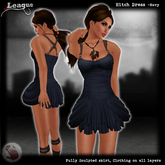 *League* Hitch Dress -Navy