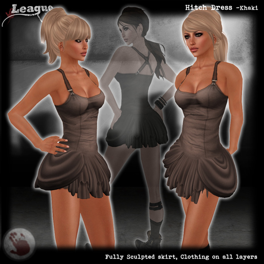 *League* Hitch Dress -Khaki 
