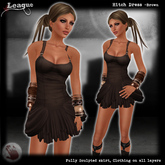 *League* Hitch Dress -Brown