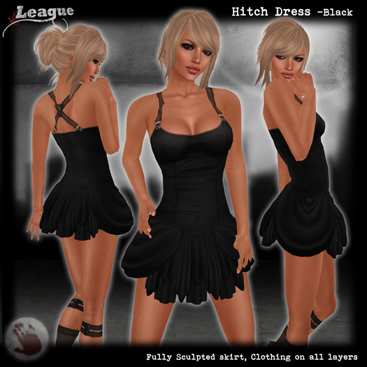 *League* Hitch Dress -Black 