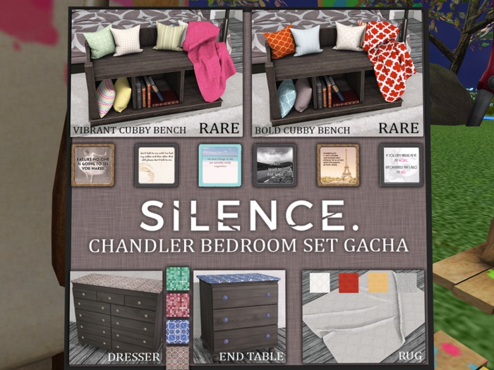 Silence. - Chandler End Table - Blue Tile