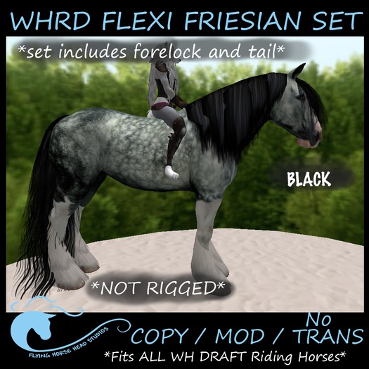 WH Riding Horse Draft Friesian Flexi -Black