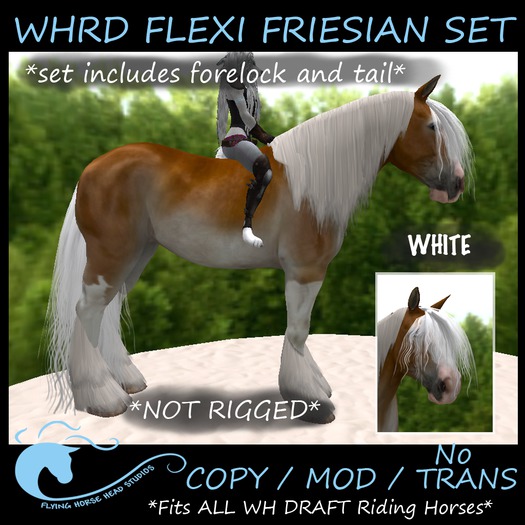 WH Riding Horse Draft Friesian Flexi -White