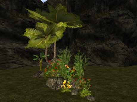 Second Life Marketplace MSD Tropical Palm Reef Garden A Red
