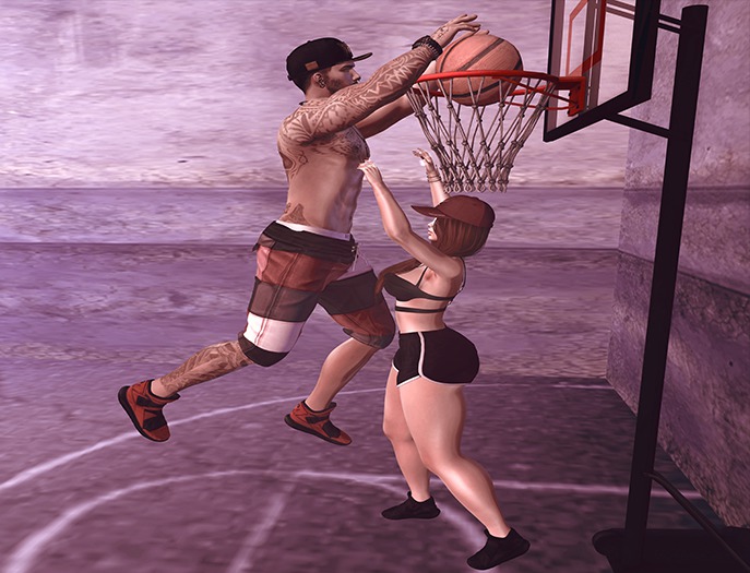 ++ Vetro Poses - Couple playing basketball 01 ++