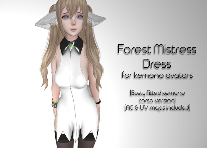 LMF Fitted Kemono Torso Forest Mistress Dress (Busty)