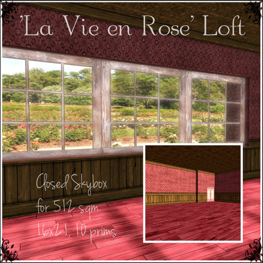 PROMO! 'La Vie en Rose' Skybox for 512sqm (16x21) Only 10 prims