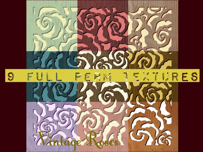 [Good Fairy] -  9 Vintage Roses  {Textures} FP