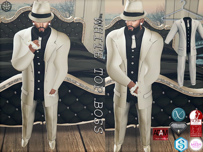 {RC}White &Black Top Boss Suits