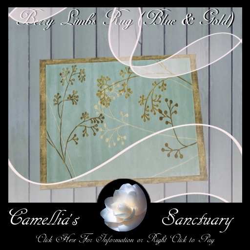Berry Limbs Rug (Blue & Gold) 