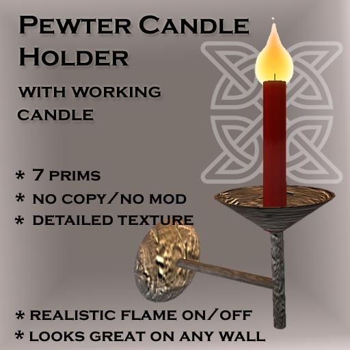 Pewter Candle Holder