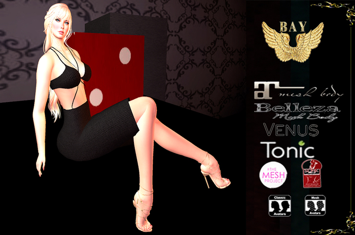 BAY DRESS Strappy BLACK