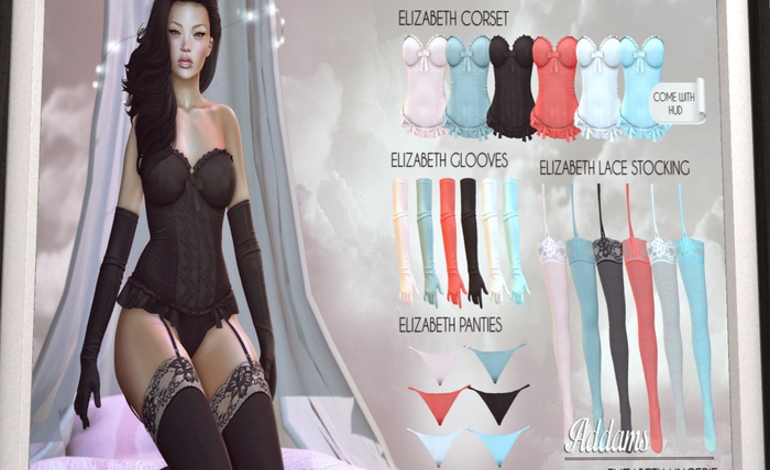 Addams // Elizabeth Corset // Baby Blue // S