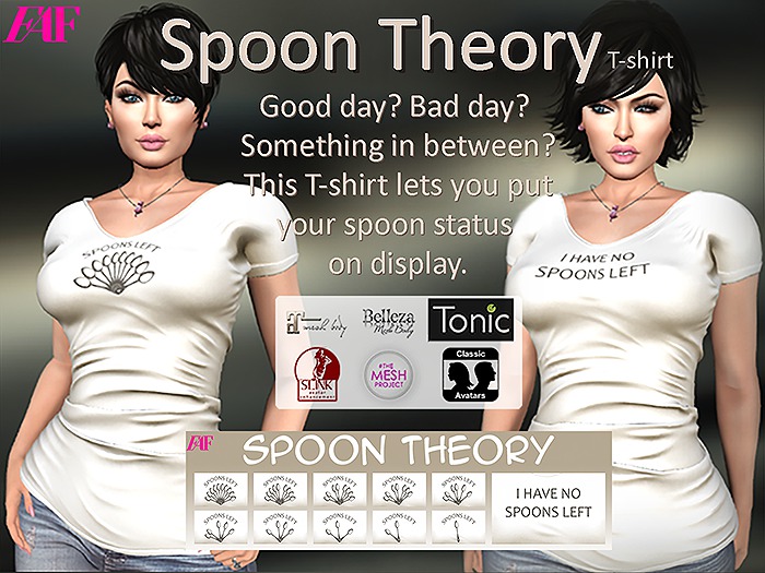Second Life Marketplace [FAF] Spoon Theory Tshirt