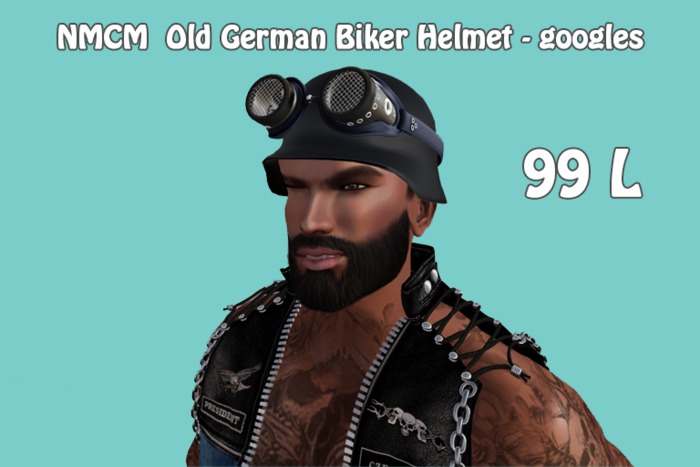 NMCM Old German Biker Helmet (goggles)