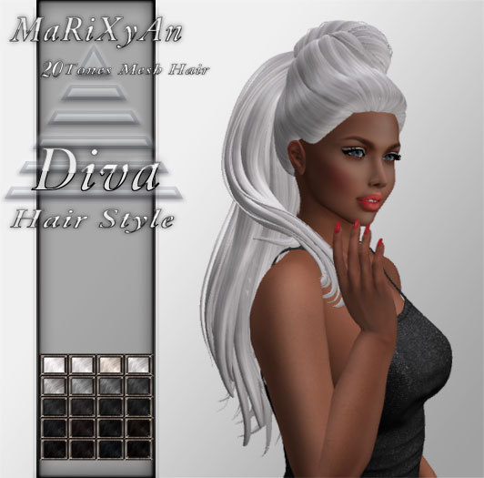 [MaRiXyAn]Mesh Hair***Lucy***BLACKS/White