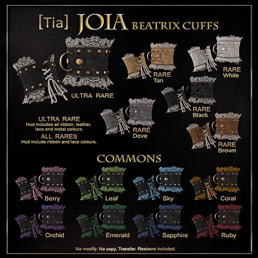 [Tia] Beatrix Cuffs - BROWN RARE (Boxed)