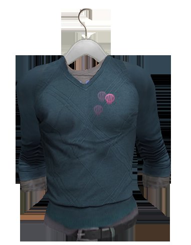 (PB)Teal/gray pullover (m)