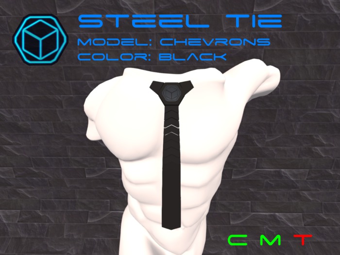 Steel-Tie Chevron Black