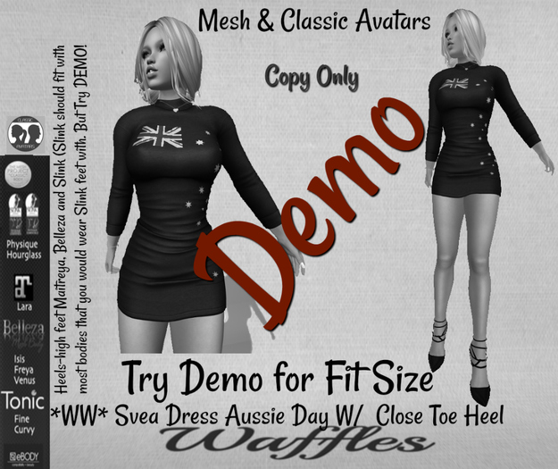 Demo 5 mins *WW* Jannike Svea Dress W/ Closed Toe
