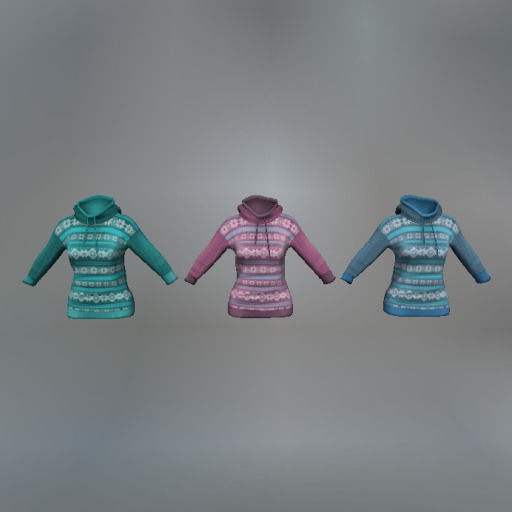 Fair Isle Fitmesh Hood Sweater F box