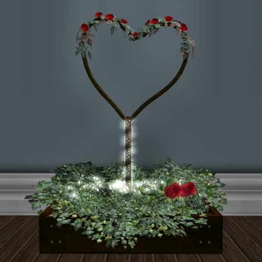 Heart Shape Lighted Potted Tree 